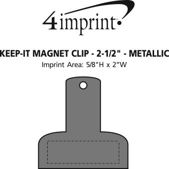 Imprint Area of Keep-it Magnet Clip - 2-1/2" - Metallic