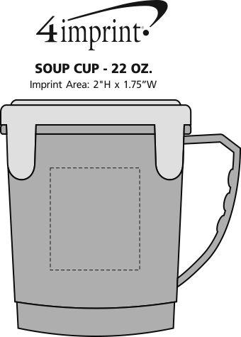 Imprint Area of Soup Cup - 22 oz.