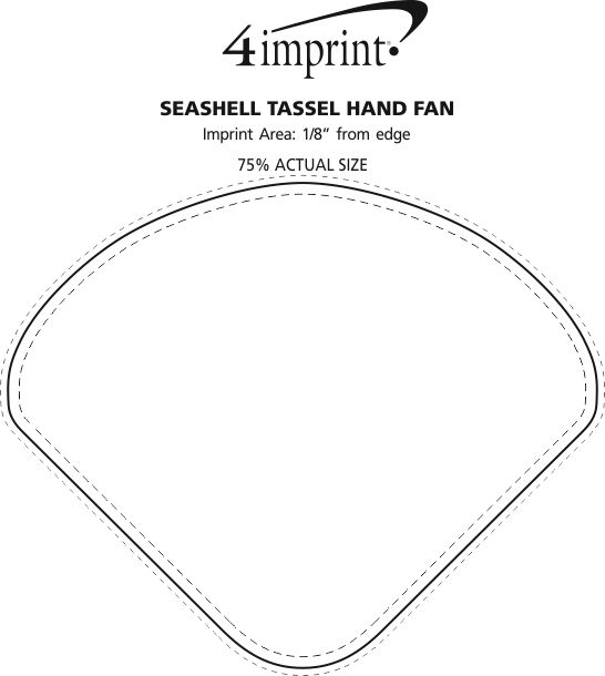 Imprint Area of Seashell Tassel Hand Fan