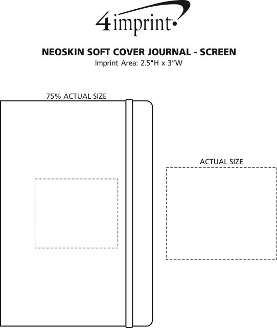 Imprint Area of Neoskin Soft Cover Journal - Screen
