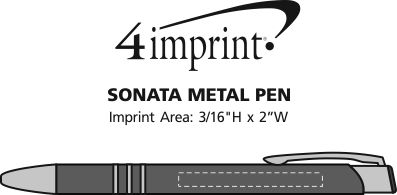 Imprint Area of Sonata Metal Pen
