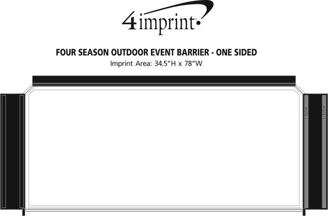 Imprint Area of Four Season Outdoor Event Barrier - One Sided