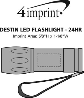 Imprint Area of Destin LED Flashlight - 24 hr