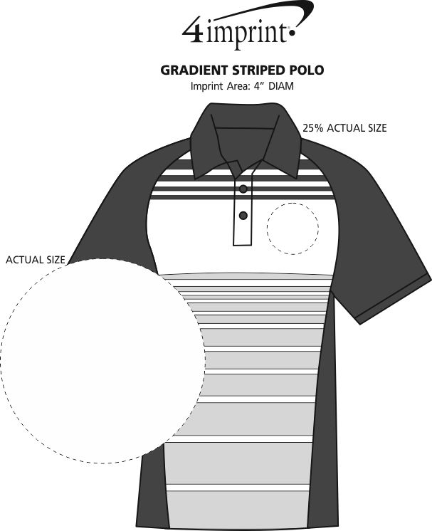 4imprint.com: Gradient Striped Polo 122939