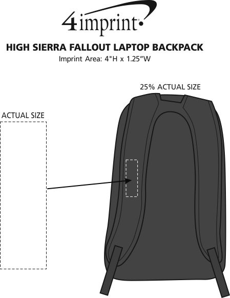 Imprint Area of High Sierra Fallout Laptop Backpack