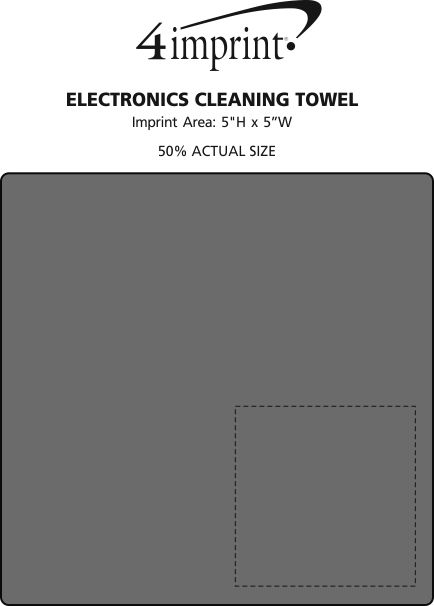 Imprint Area of Deluxe Cleaning Towel