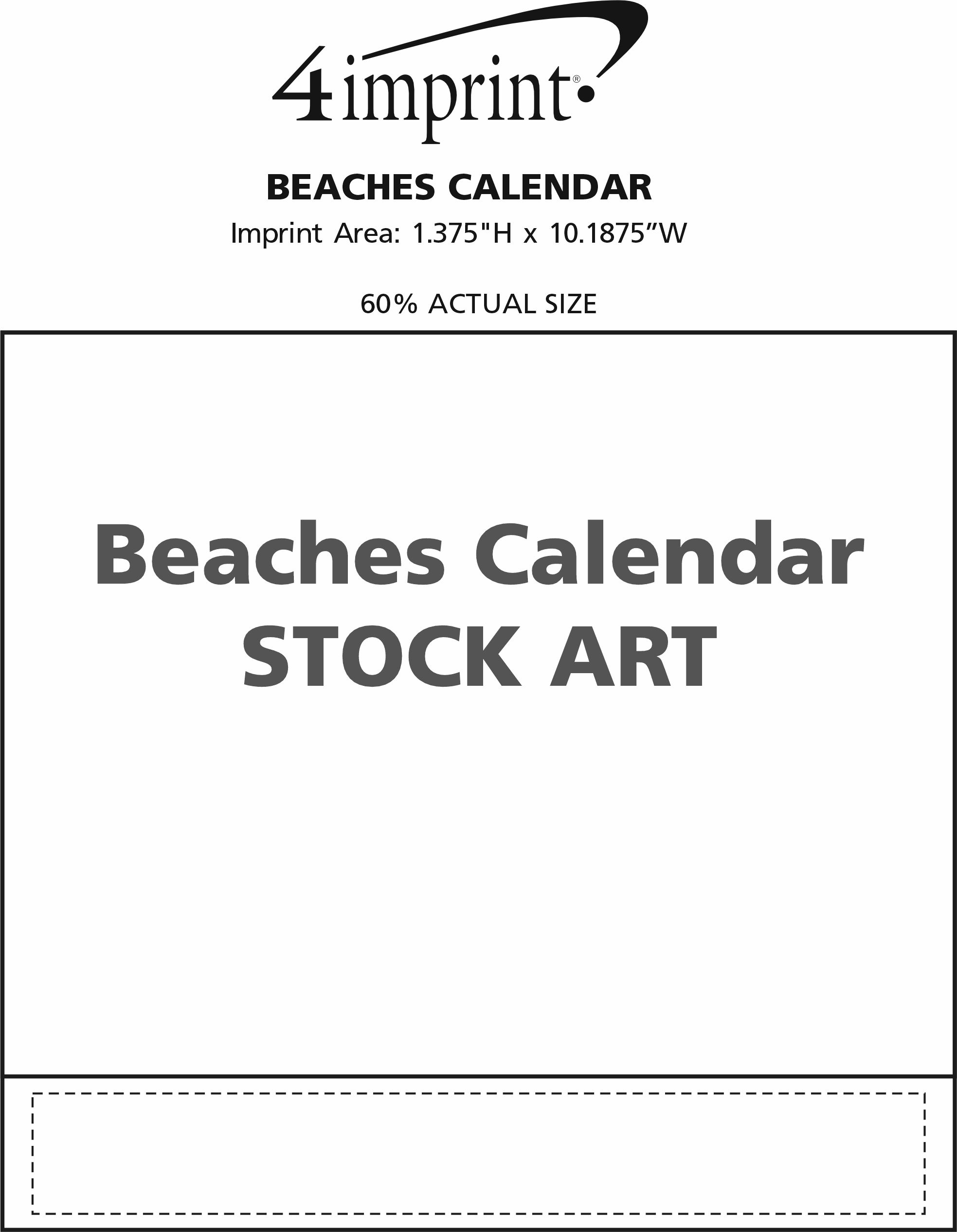 Imprint Area of Beaches Calendar