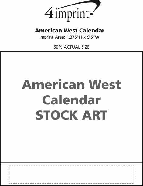 Imprint Area of American West Calendar