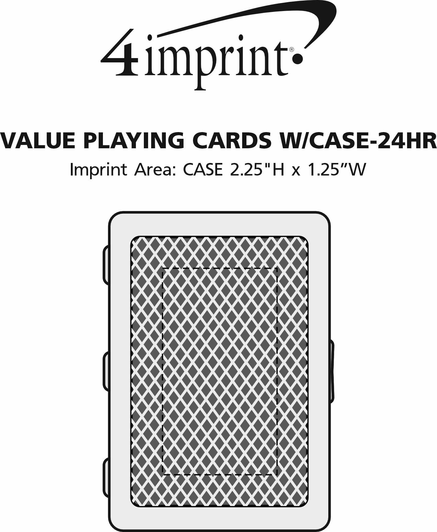 Imprint Area of Value Playing Cards with Case - 24 hr