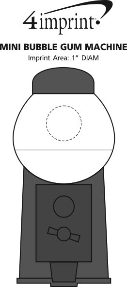 Imprint Area of Mini Bubble Gum Machine