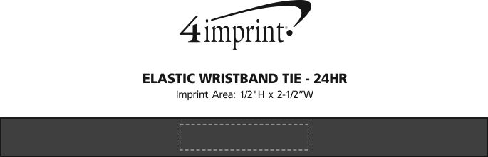 Imprint Area of Elastic Wristband Hair Tie - 24 hr