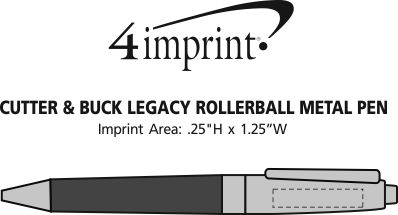 Imprint Area of Cutter & Buck Legacy Rollerball Metal Pen
