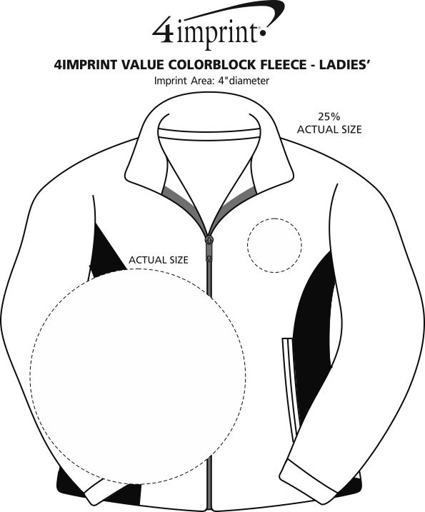 Imprint Area of Crossland Colorblock Fleece Jacket - Ladies'