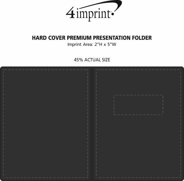 Imprint Area of Hard Cover Premium Presentation Folder