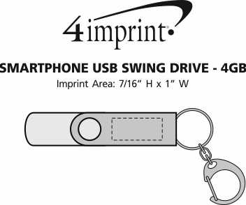 Imprint Area of Smartphone USB Swing Drive - 4GB