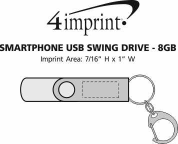 Imprint Area of Smartphone USB Swing Drive - 8GB