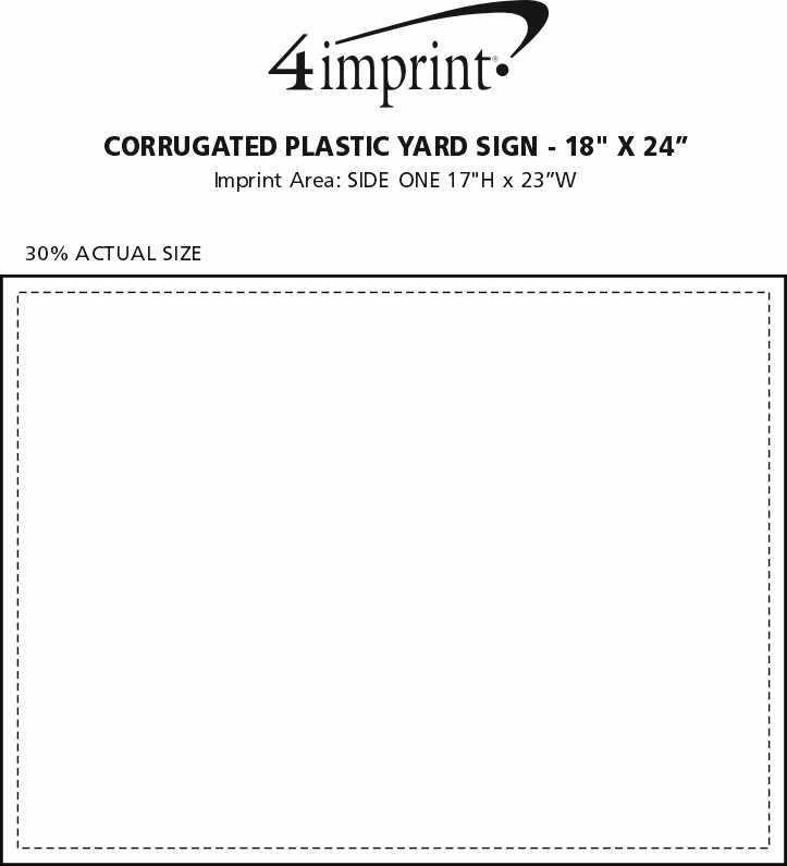 Imprint Area of Corrugated Plastic Yard Sign - 18" x 24"