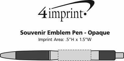 Imprint Area of Souvenir Emblem Pen - Opaque