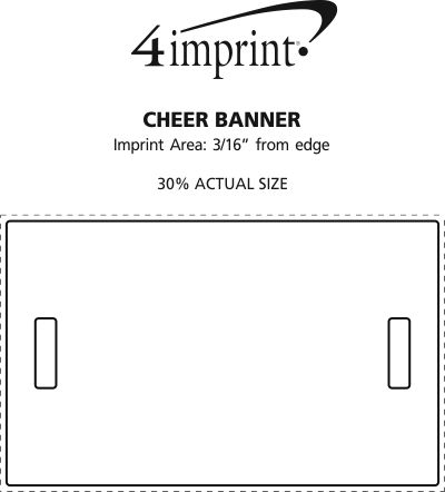 Imprint Area of Cheer Banner