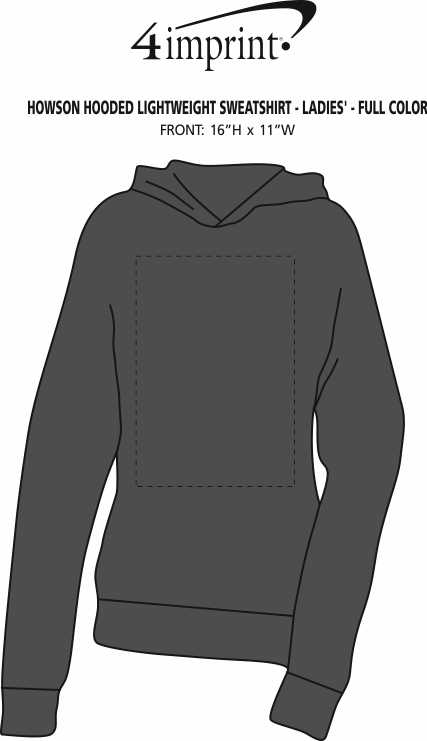 Imprint Area of Howson Knit Hoodie - Ladies' - Full Color