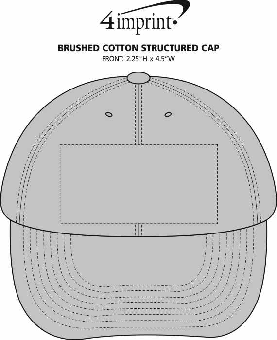 Imprint Area of Brushed Cotton Structured Cap