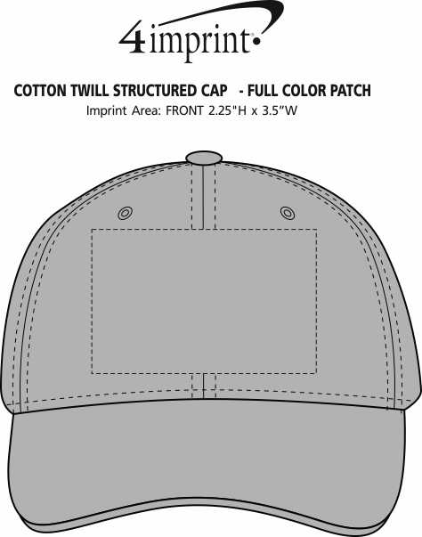 Imprint Area of Cotton Twill Structured Cap - Full Color Patch