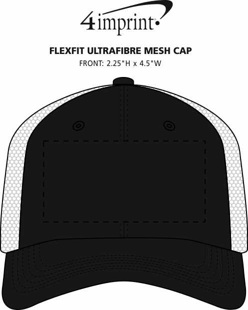 Imprint Area of Flexfit Ultrafibre Mesh Cap