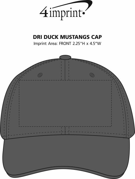 Imprint Area of DRI DUCK Mustangs Cap