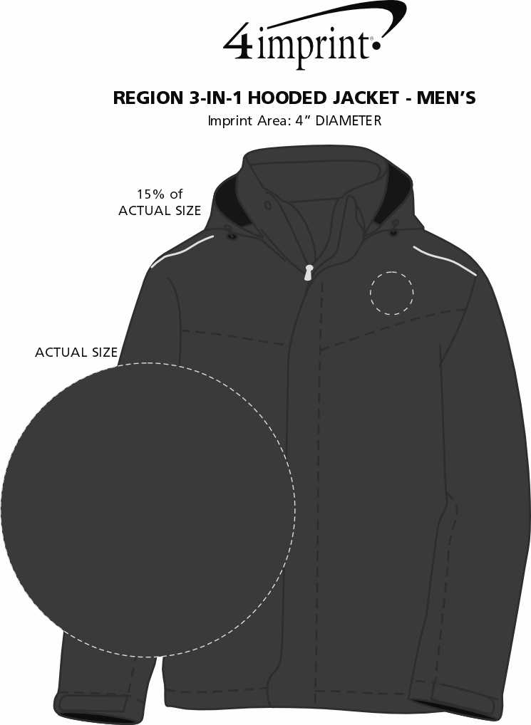 Imprint Area of Region 3-in-1 Hooded Jacket - Men's