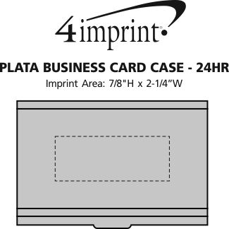 Imprint Area of Plata Business Card Case - 24 hr