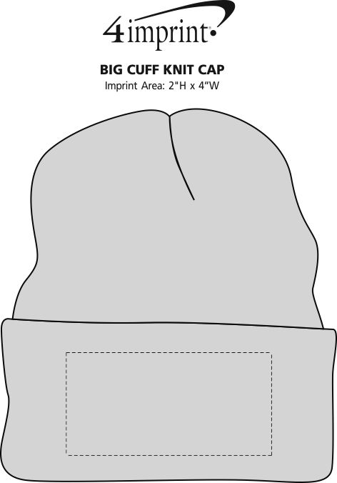 Imprint Area of Big Cuff Knit Cap
