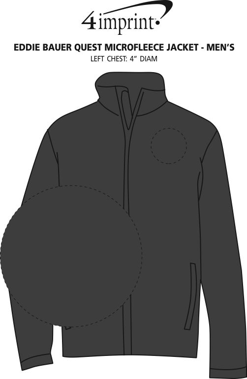Imprint Area of Eddie Bauer Quest Microfleece Jacket - Men's