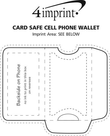 Imprint Area of Card Safe RFID Cell Phone Wallet