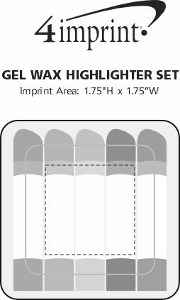 Imprint Area of Gel Wax Highlighter Set