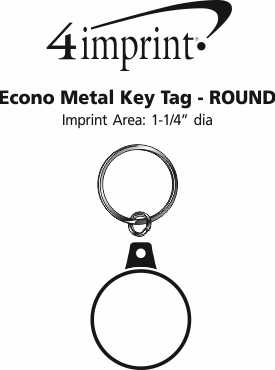 Imprint Area of Camden Metal Keychain - Round