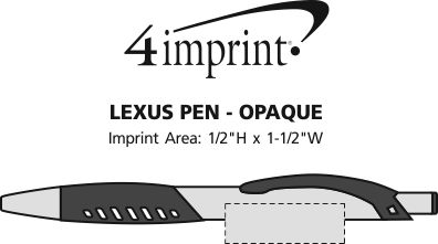 Imprint Area of Lexus Pen - Opaque