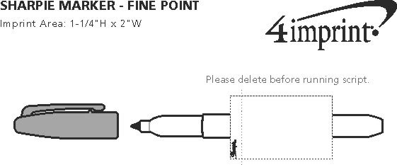 Imprint Area of Sharpie Marker - Fine Point