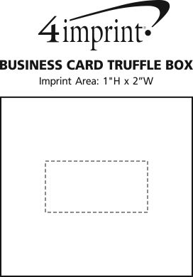 Imprint Area of Business Card Truffle Box