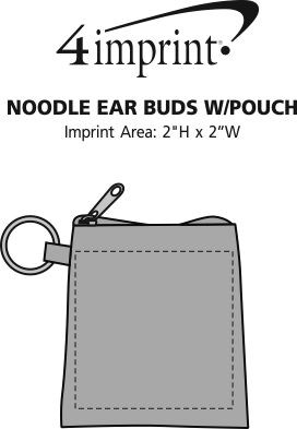Imprint Area of Noodle Ear Buds with Pouch