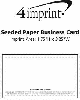 Imprint Area of Seeded Paper Business Card