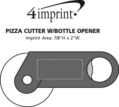 Imprint Area of Pizza Cutter with Bottle Opener