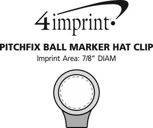 Imprint Area of Pitchfix Ball Marker Hat Clip