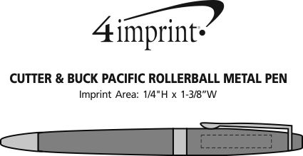 Imprint Area of Cutter & Buck Pacific Rollerball Metal Pen