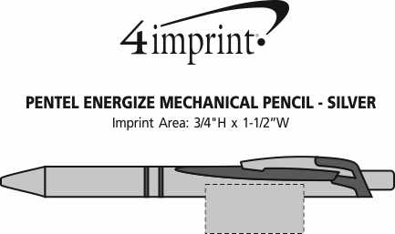 Imprint Area of Pentel EnerGize Mechanical Pencil - Silver