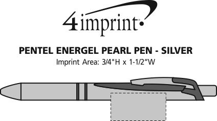 Imprint Area of Pentel EnerGel Pen - Silver