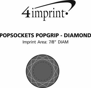 Imprint Area of PopSockets PopGrip - Diamond