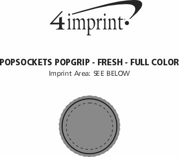 Imprint Area of PopSockets PopGrip - Fresh - Full Color
