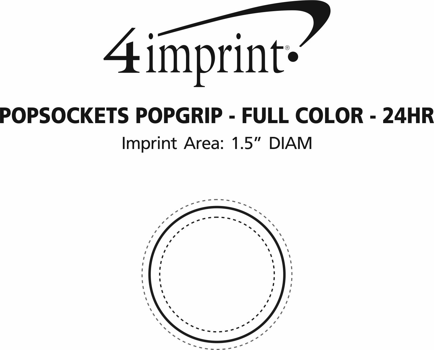 Imprint Area of PopSockets PopGrip - Full Color - 24 hr