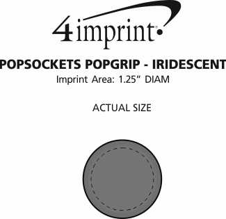 Imprint Area of PopSockets PopGrip - Iridescent