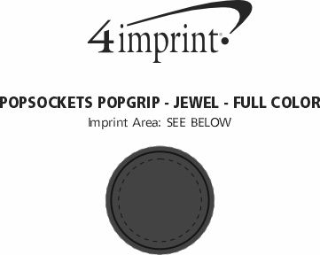 Imprint Area of PopSockets PopGrip - Jewel - Full Color